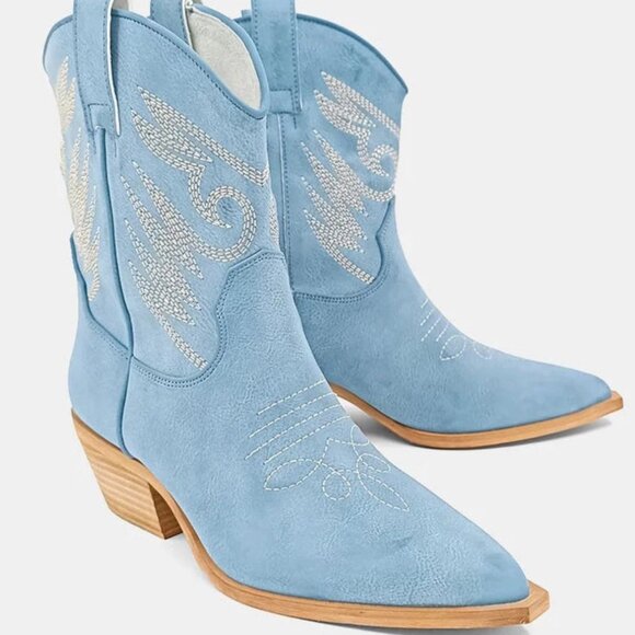 Sky Blue Cowboy Boots - Picture 1 of 1